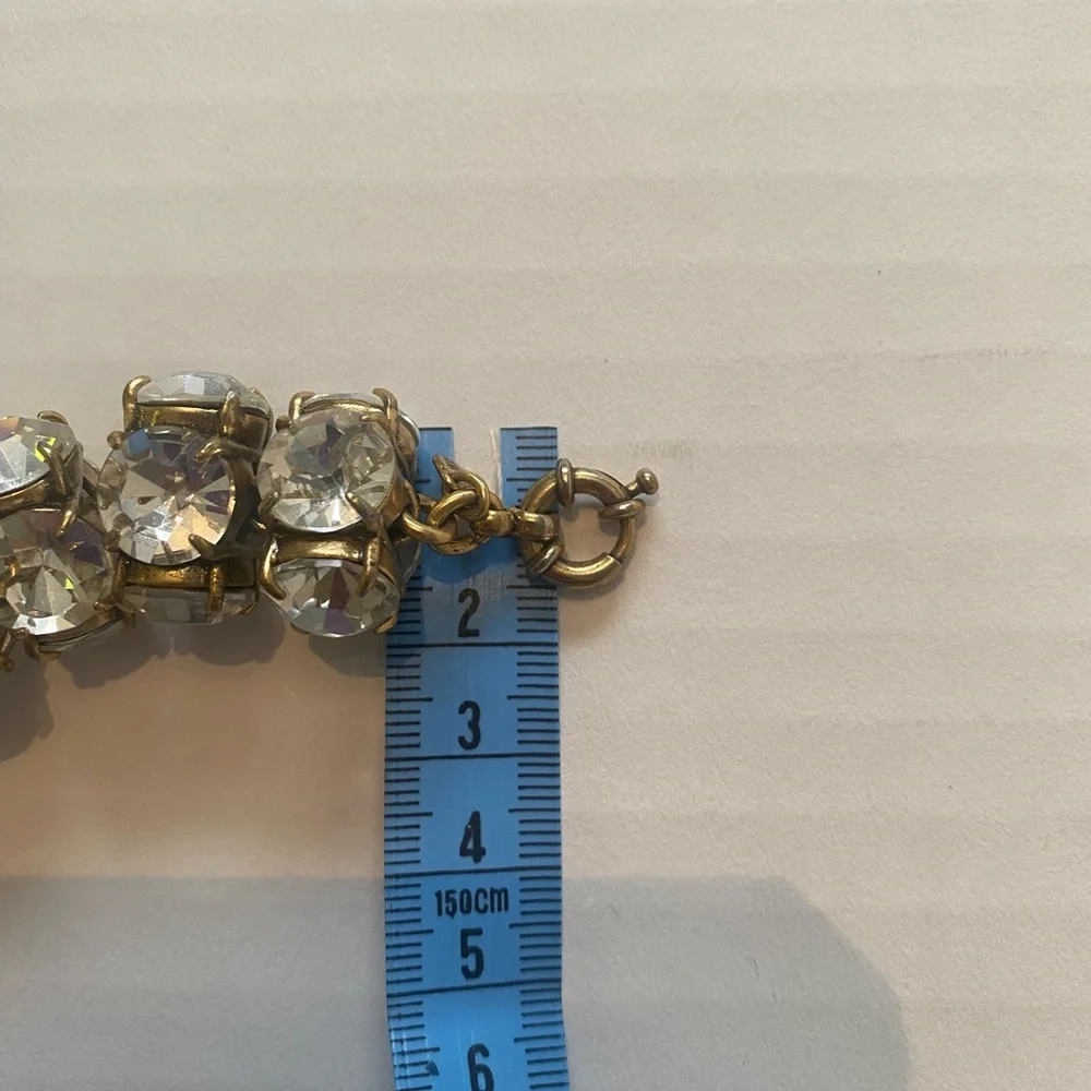 J Crew Large Rhinestone Crystal Bracelet Antique style